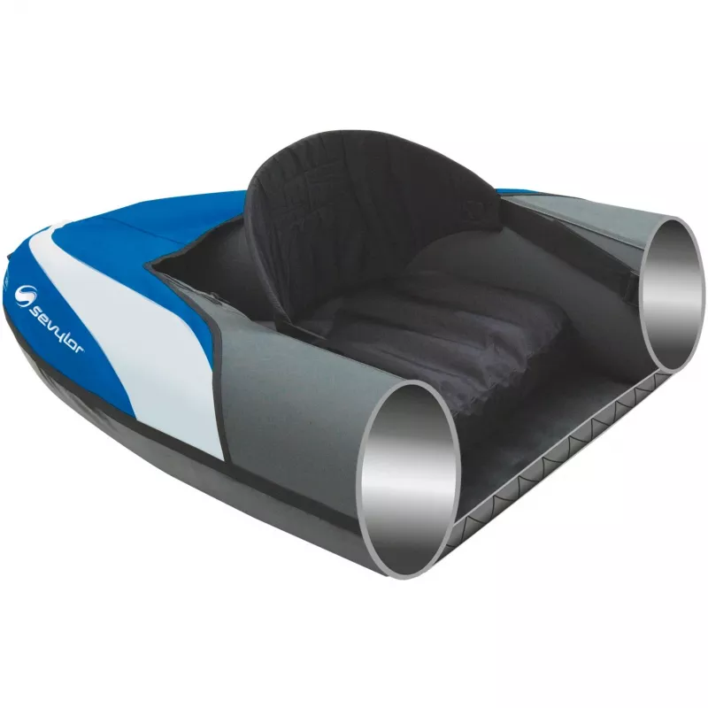 Hudson kajak, opblaasbare boot zwart/blauw, 374 x 89 cm