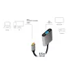 USB Type-C naar VGA (D-Sub) video-adapterkabel LOGILINK CUA0104 0,15 m, grijs/zwart