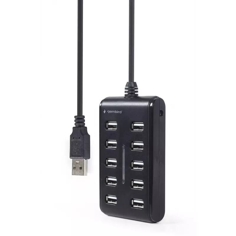 USB-hub Gembird UHB-U2P10P-01 — 10-poorts USB 2.0-hub
