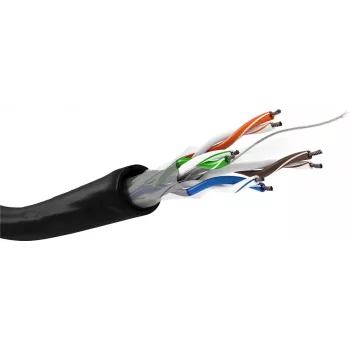 Netwerkkabel Goobay CAT 6 U/UTP 100 m zwart