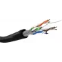 Netwerkkabel Goobay CAT 6 U/UTP 100 m zwart