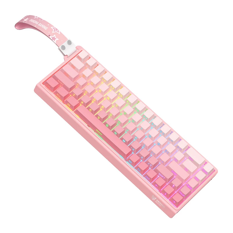 ONIKUMA G69 toetsenbord, roze, QWERTY