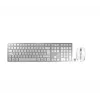 CHERRY DW 9100 slank toetsenbord muis inbegrepen universeel RF draadloos + Bluetooth Nordic zilver