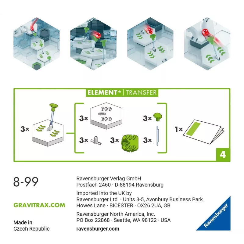 Accessoire Ravensburger GraviTrax element transfer veelkleurig 22422
