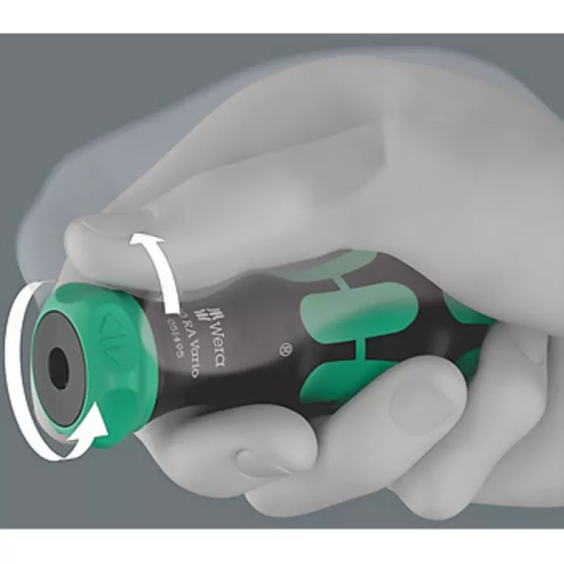 Wera 80 RA Vario 05051495001 ratelschroevendraaier handgreep, 113,5 mm, zwart/groen