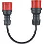 Adapter voor Gemini flex 11 kW, CEE rood driefasige wisselstroom 16A > CEE rood 32A (zwart, 30 cm)