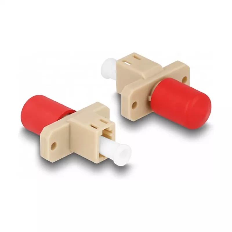 DeLOCK glasvezel hybride koppeling LC simplex bus naar ST simplex bus beige