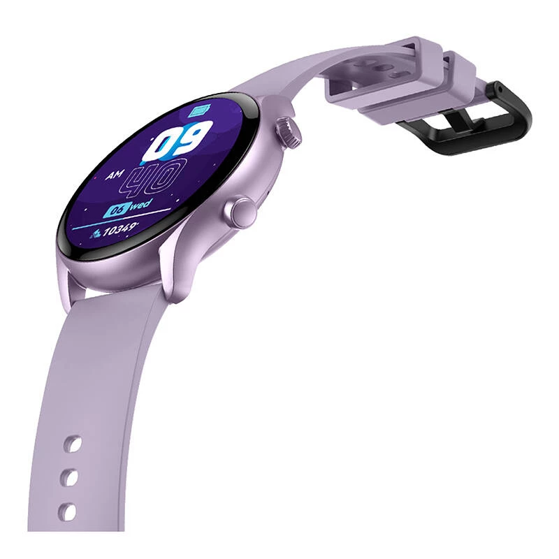 Smartwatch Zeblaze Btalk 3 Plus – 1,39 inch (3,53 cm) IPS 360×360 px, touchscreen, siliconen band, paars