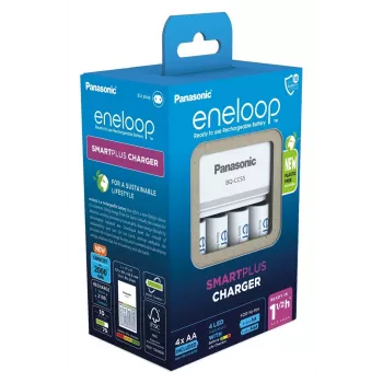 Batterijlader PANASONIC Eneloop Smartplus BQ-CC55 + 4x AA 2000 mAh (K-KJ55MCD40E)