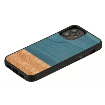 Telefoonhoesje Man and Wood voor iPhone 12 mini — denim zwart