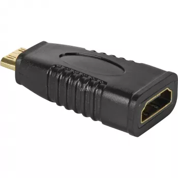 Wentronic Goobay HDMI™-adapter, HDMI standaard bus (Type A), zwart - HDMI™ A-bus>HDMI™ C (Mini)-stekker (68841)