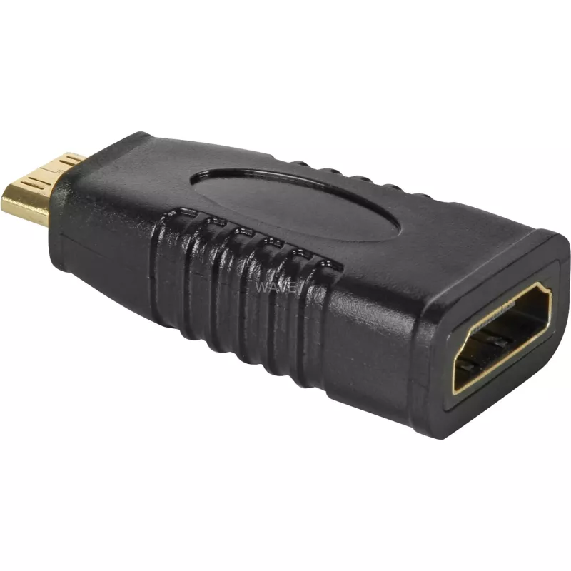 Wentronic Goobay HDMI™-adapter, HDMI standaard bus (type A), zwart - HDMI™ A-bus>HDMI™ C (Mini)-stekker (68841)