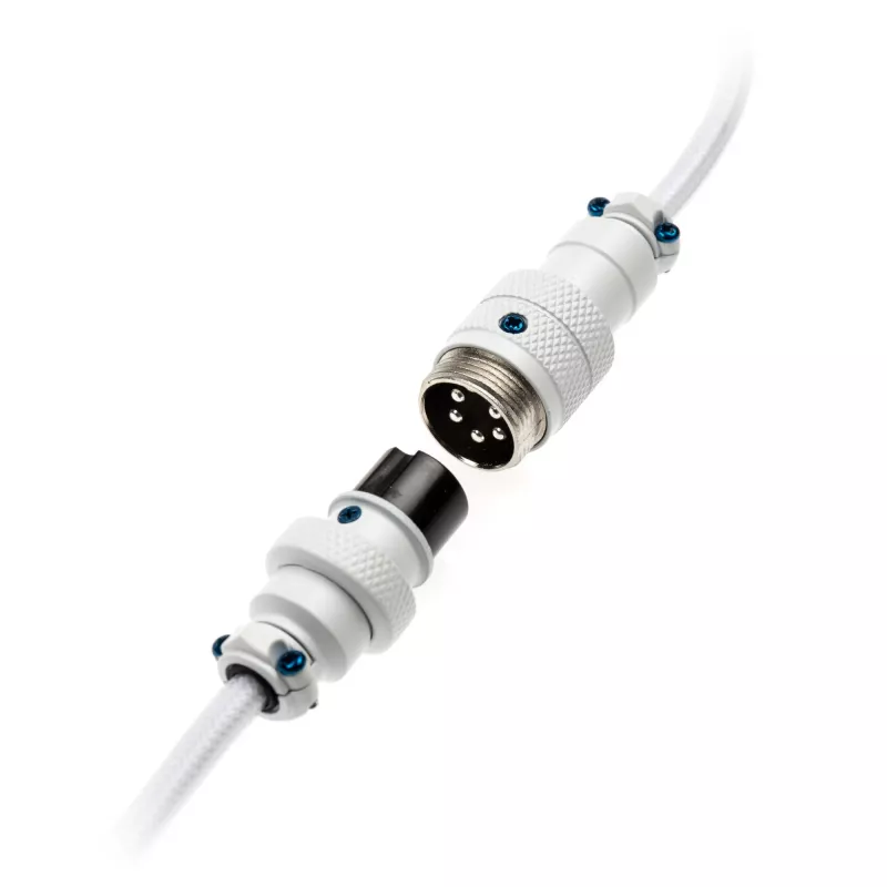 Spiralkabel USB Ducky White Edition DACOC2-WHT1, afneembaar, wit spiraaldesign