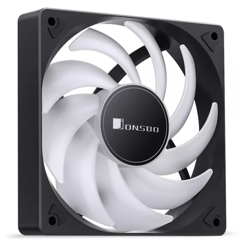 JONSBO SL-120CW 120 mm RGB-behuizingsventilator, 3-pins, wit