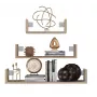 Topeshop MOBI 3P SONOMA Plank Zwevende plank Wandmontage Spaanplaat Eiken