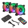 Behuizingsventilator-kit White Shark Nebula-2 zwart – ARGB 120-mm-ventilator (kit)