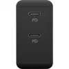 Indoorlader Goobay 61757 snelopladen USB Type-C 2 poorten zwart