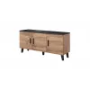 Cama sideboard LOTTA 150 3D wotan eiken + mat zwart