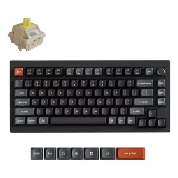 Mechanisch toetsenbord Keychron V1 Ultra 8K — 75% formaat, QWERTY, Bluetooth, RGB, zwart