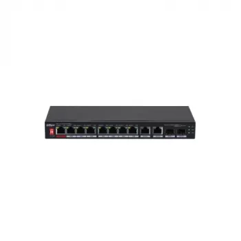 PoE-switch 8 poorten 1000Mbps + 2 uplink