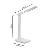 LED-bureaulamp MACLEAN MCE614W 9 W, wit, kantelbaar en dimbaar
