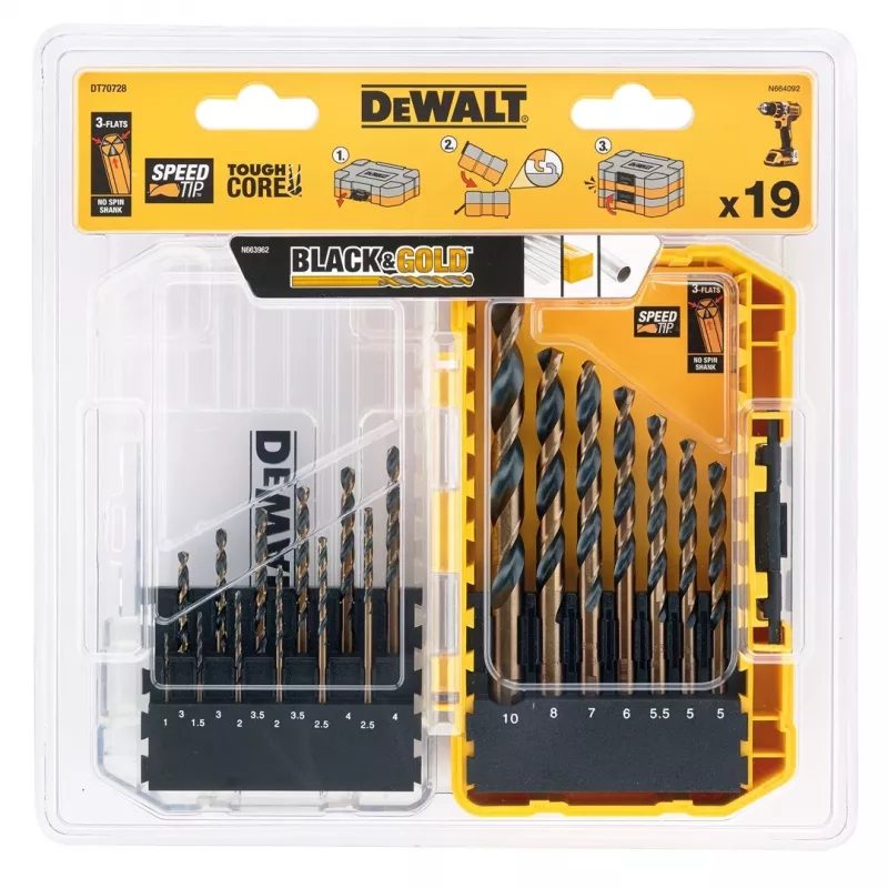 DeWalt DT70728-QZ metaalboorset, 19 stuks