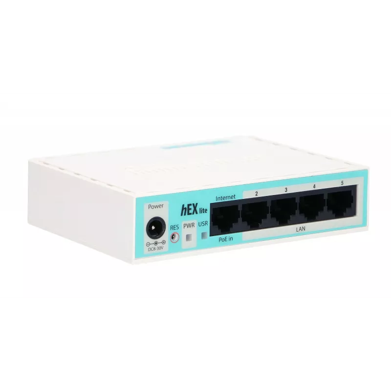Mikrotik hEX lite bekabelde router wit