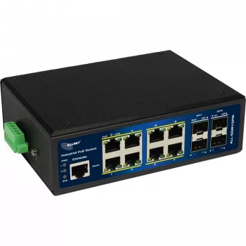 ALLNET industriële PoE switch ALL-SGI8112PMJ 8+4 poorten
