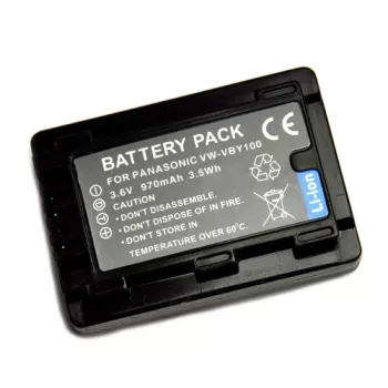 Accu Extra Digital Panasonic VW-VBY100 3,6V 1860mAh voor draagbare apparaten