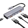 Canyon DS-18 - USB-C hub - 5 poorten - 1x USB-C 5V DC opladen - 2x USB-C - 10 Gbit/s - 2x USB 3.2