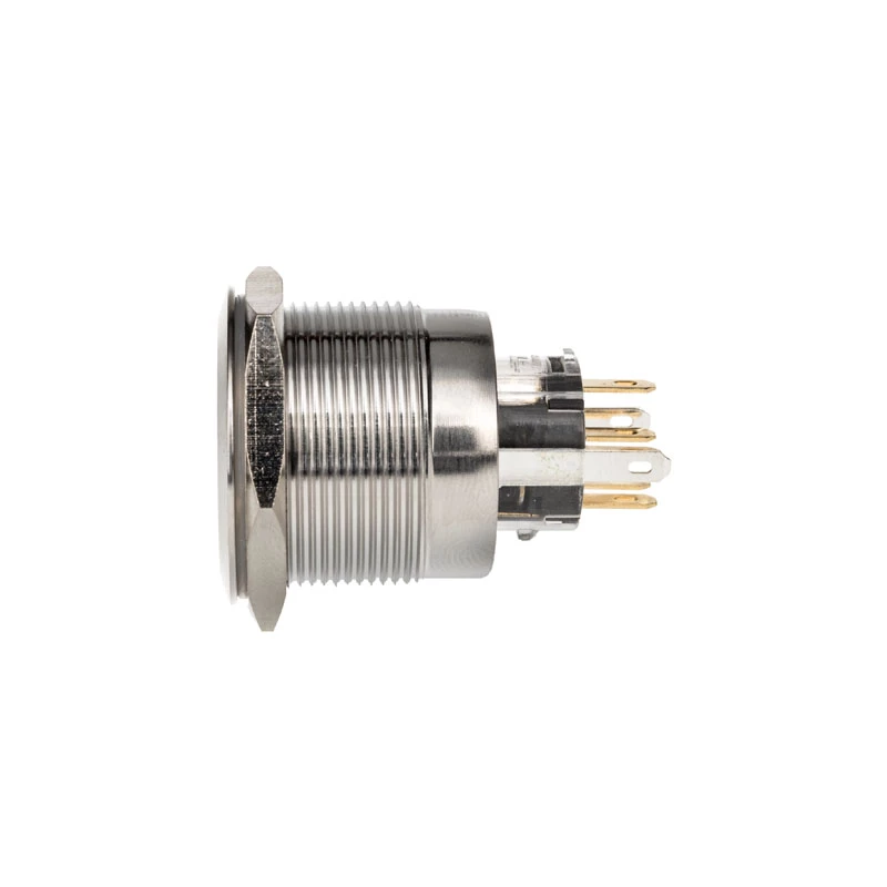 DimasTech vandalismebestendige schakelaar/drukknop 25 mm Silverline Dot RGB PD212