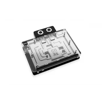 Backplate Alphacool 10265 acryl aluminium chroom koper nylon zwart 161mm