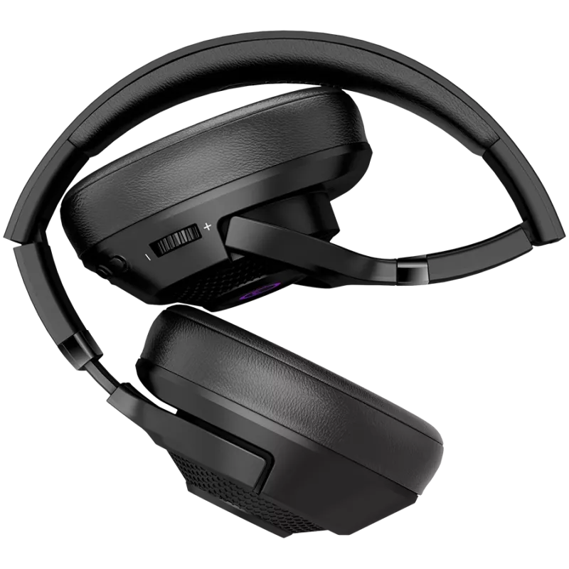 Lorgar Noah 702 (LRG-GHS702) draadloze gaming-headset, Bluetooth 5.3, USB-ontvanger, 3,5 mm AUX, 40 mm drivers, 1000 mAh, RGB, zwart