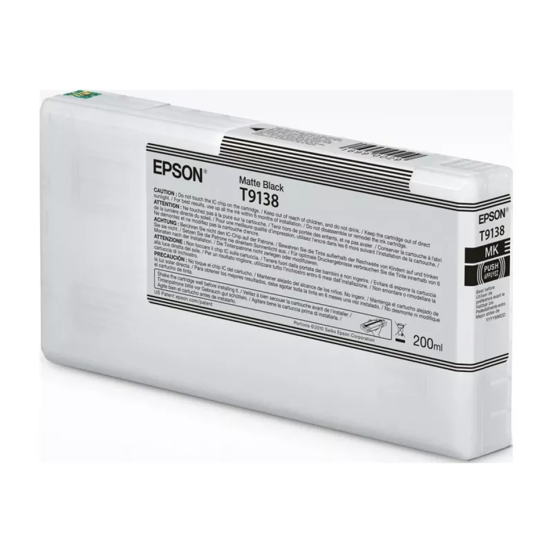 Inktpatroon Epson T9138 matzwart 200 ml – matzwarte inktpatroon
