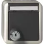 gira Schuko-stopcontact met slot, Model 456730 (KD) – afsluitbaar, inbouw-compatibel, grijs