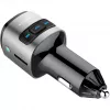 FM-transmitter 4smarts 456201 sigarettenaansteker zwart zilver AM FM Bluetooth