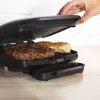 Elektrische grill Petra PT4366MBLKVDE zwart met antiaanbaklaag en verstelbare temperatuur