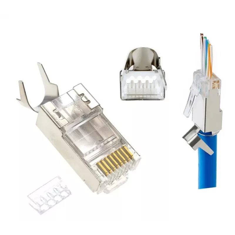 RJ45-stekker GEMBIRD CAT7 8P8C verguld 15µ FTP/SFTP, 100-pack
