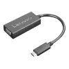 Lenovo 4X90M42956 videokabel-adapter VGA (D-Sub) USB Type-C zwart