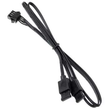 Kabeladapter Kolink 4-pins ventilator naar 3-pins 5V ARGB, 0,4 m