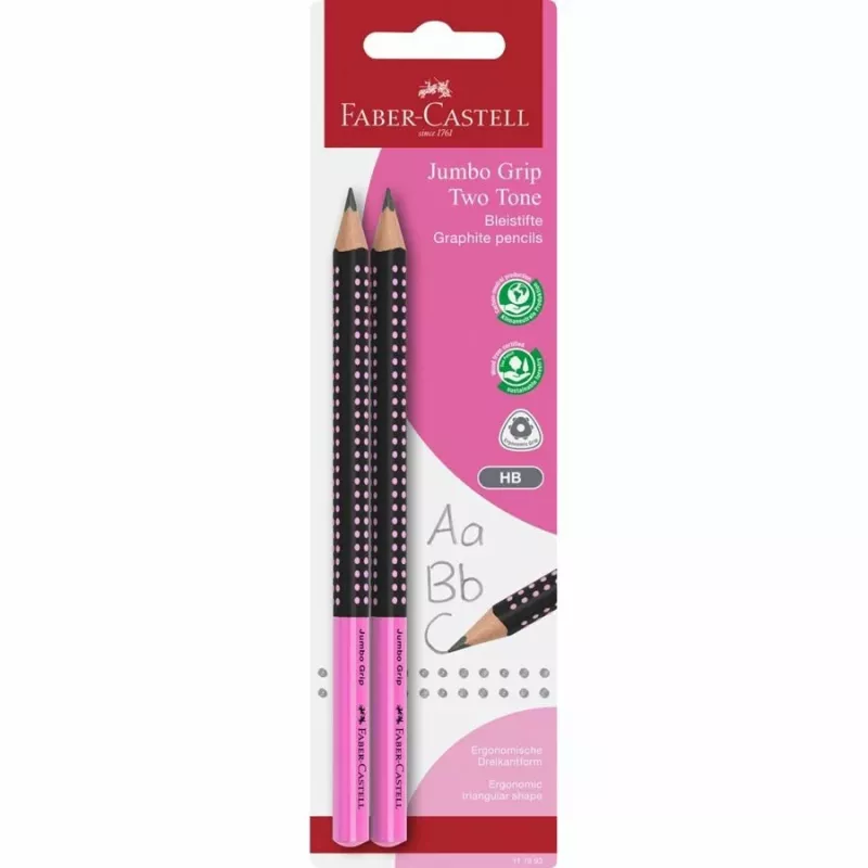 FABER-CASTELL potlood Jumbo Grip Two Tone 2xBS BK