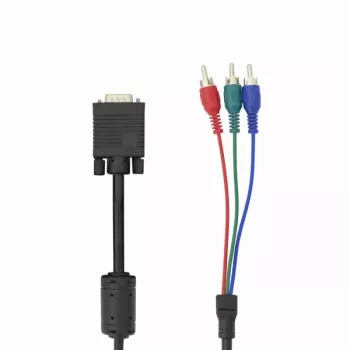 VGA-naar-3×RCA-kabel SBOX VGA-1022 M/M 2 m, VGA-stekker naar drie RCA-composite, 2 meter lengte