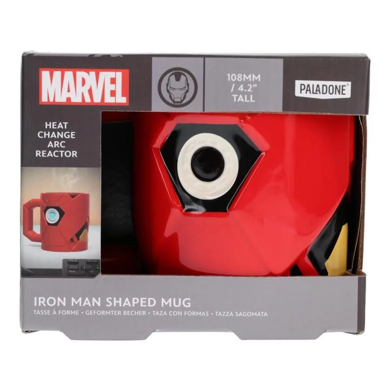 Beker Paladone Iron Man gevormd rood 0,5L enkel