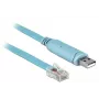 Delock adapter USB 2.0 Type-A stekker naar serieel RS-232 RJ45 stekker 2m blauw