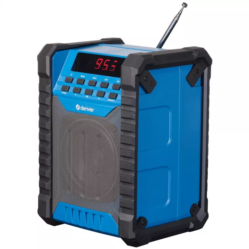 Denver WRB-60 FM-transmitter Bluetooth blauw, grijs