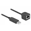 Seriële aansluitkabel DeLOCK 64163 USB 2.0 Type-A naar RS-232 RJ45 50 cm zwart