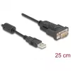 DeLOCK adapter USB 2.0 Type-A naar serieel RS-232 D-Sub 9-polig stekker 0,25 m