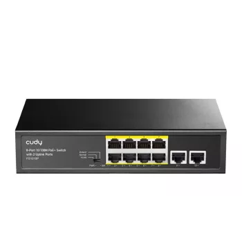 Cudy FS1010P netwerkswitch Fast Ethernet (10/100) Power over Ethernet (PoE) zwart
