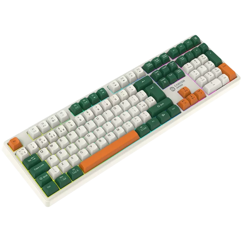 Mechanisch draadloos toetsenbord CANYON Shadder GKW-11 RGB wit