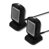 Vaste 1D/2D-barcodescanner QOLTEC 50864, LED-sensor, USB (bekabeld), zwart, 145×85×80 mm